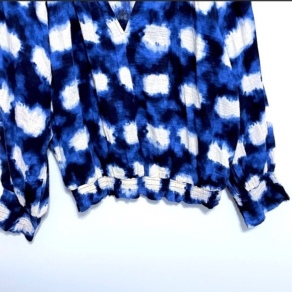 ANTHROPOLOGIE x PORRIDGE Ines BOHO Peasant Smocked Gauzy Cotton Tie Dye size M - Picture 9 of 11